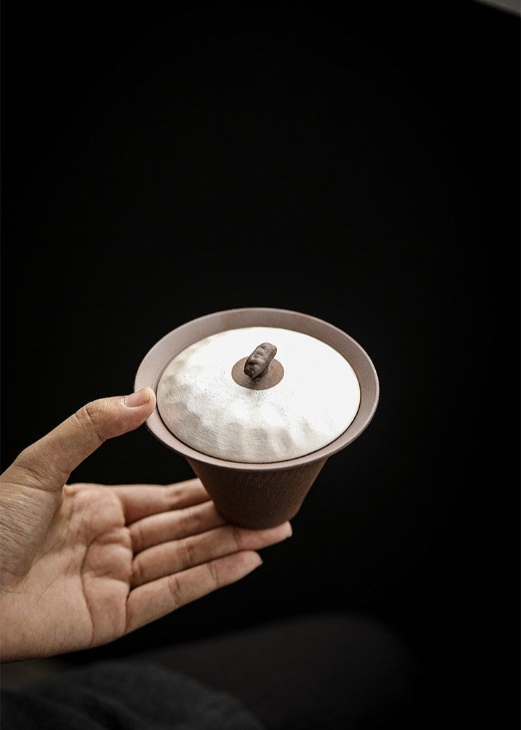 Rock Mud Silver Lid Gaiwan