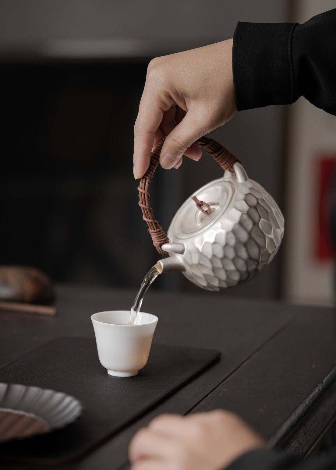 Hammered Silver-Plated Teapot