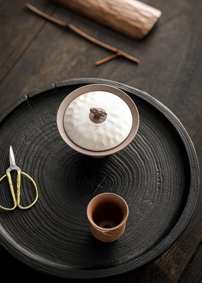 Rock Mud Silver Lid Gaiwan