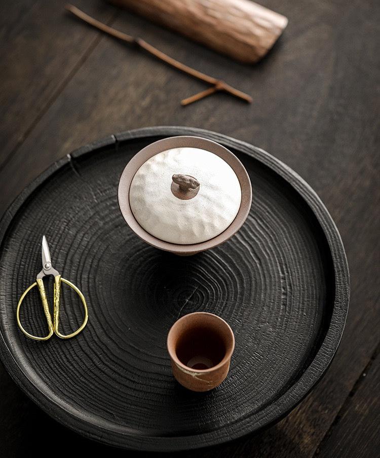 Rock Mud Handcrafted Silver-Inlaid Lid Gaiwan