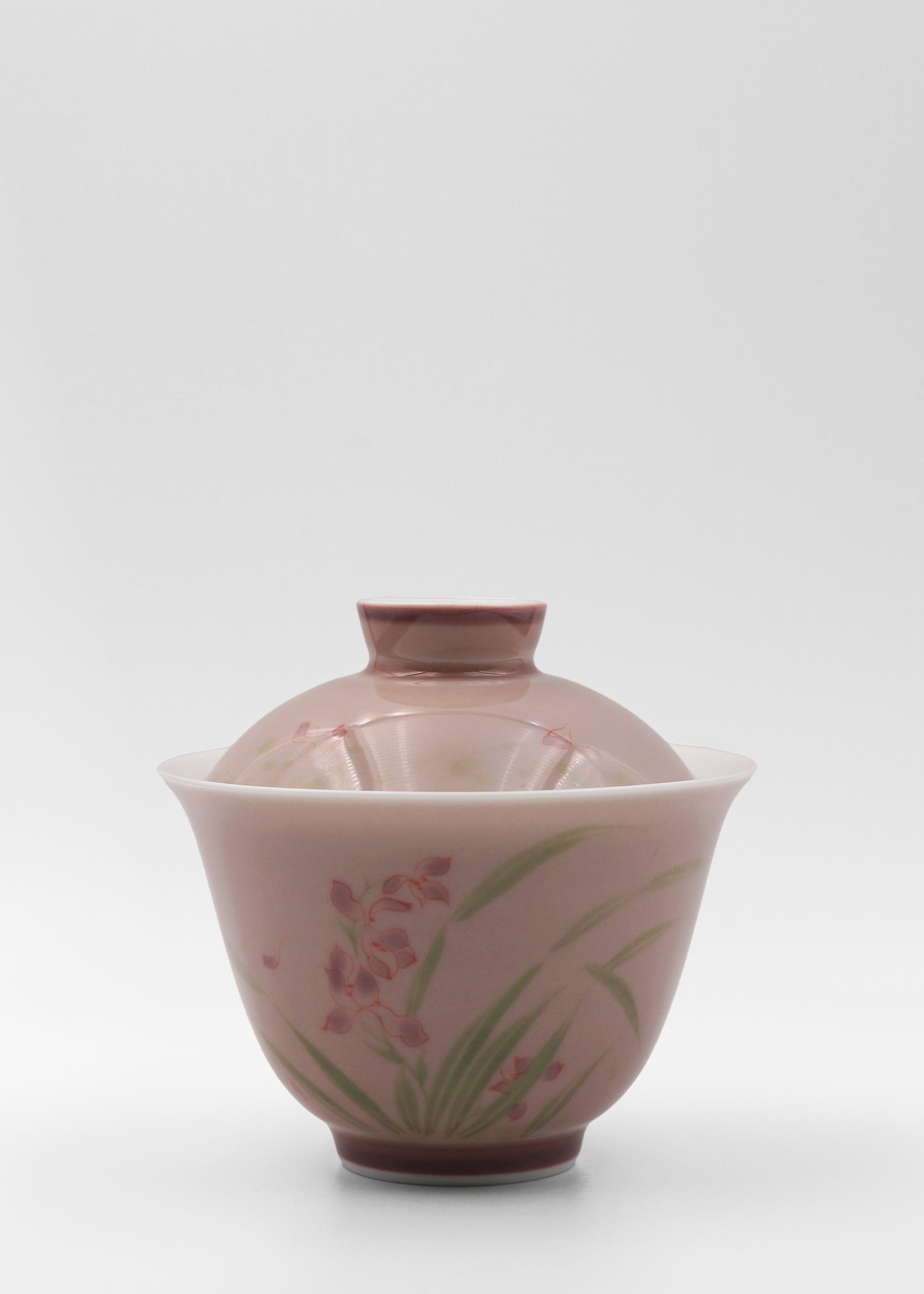 Hand-Painted Orchid Gaiwan