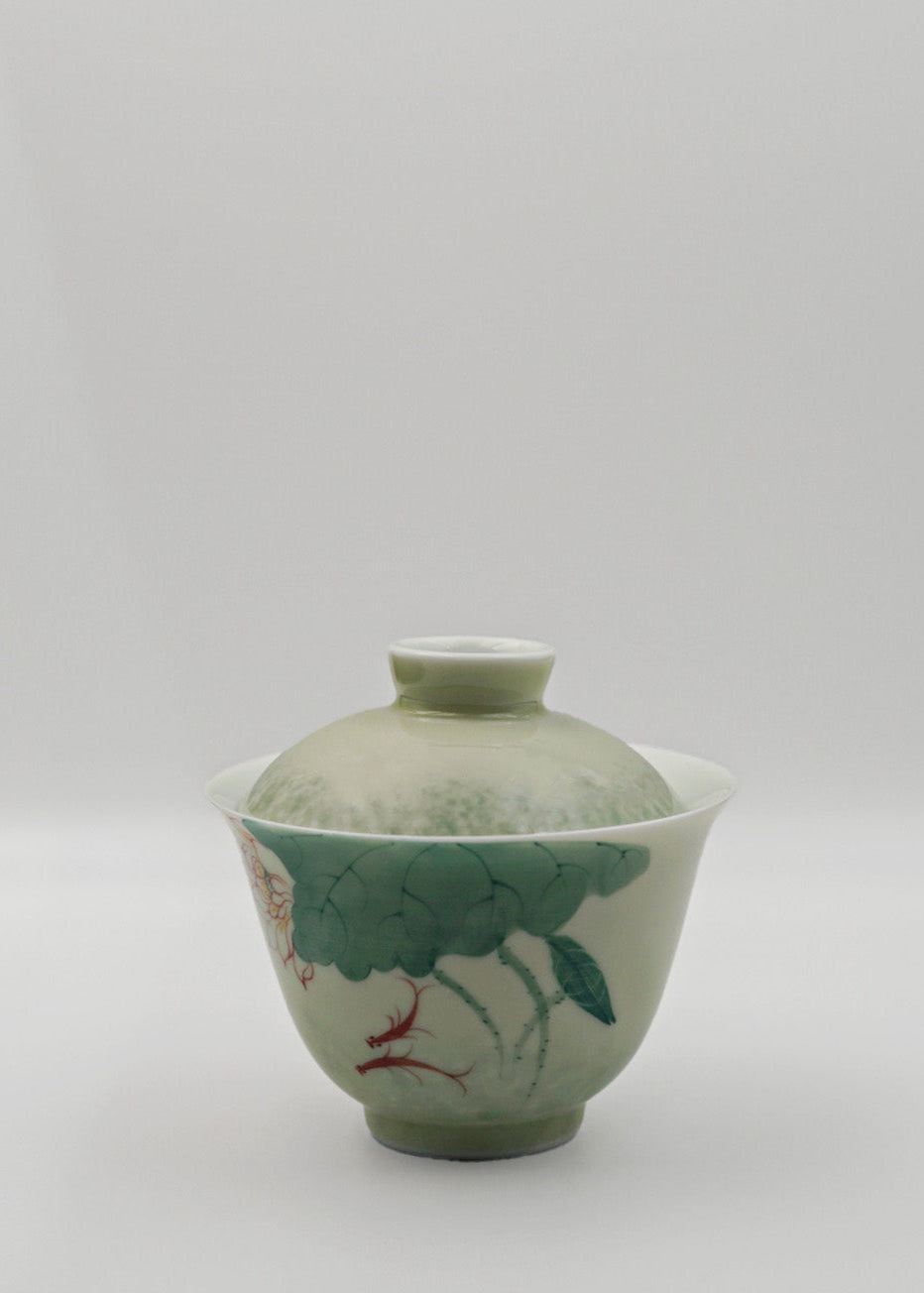 Hand-Painted Lotus Gaiwan