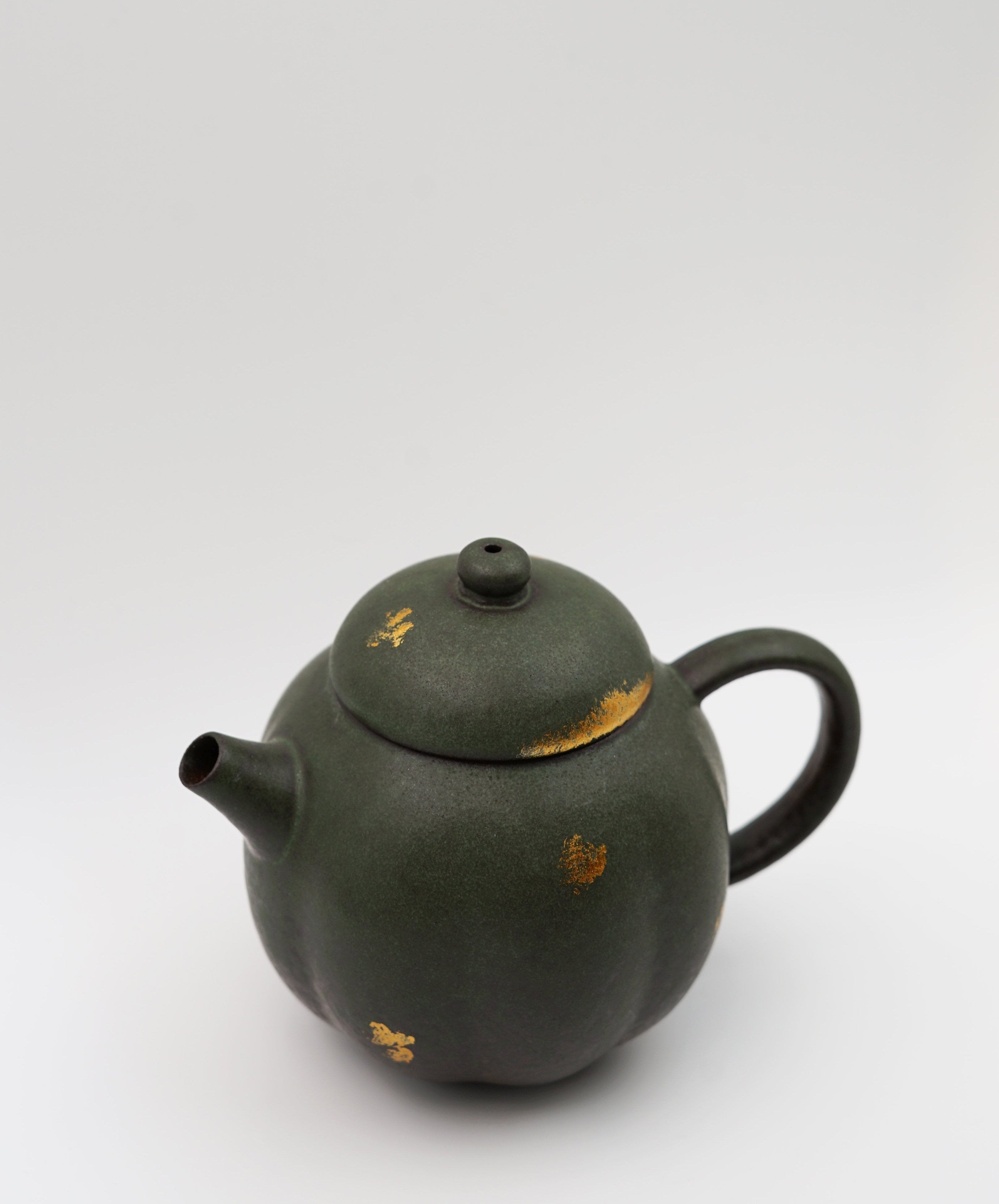 Handcrafted Rock Mud Pumpkin Shape Teapot