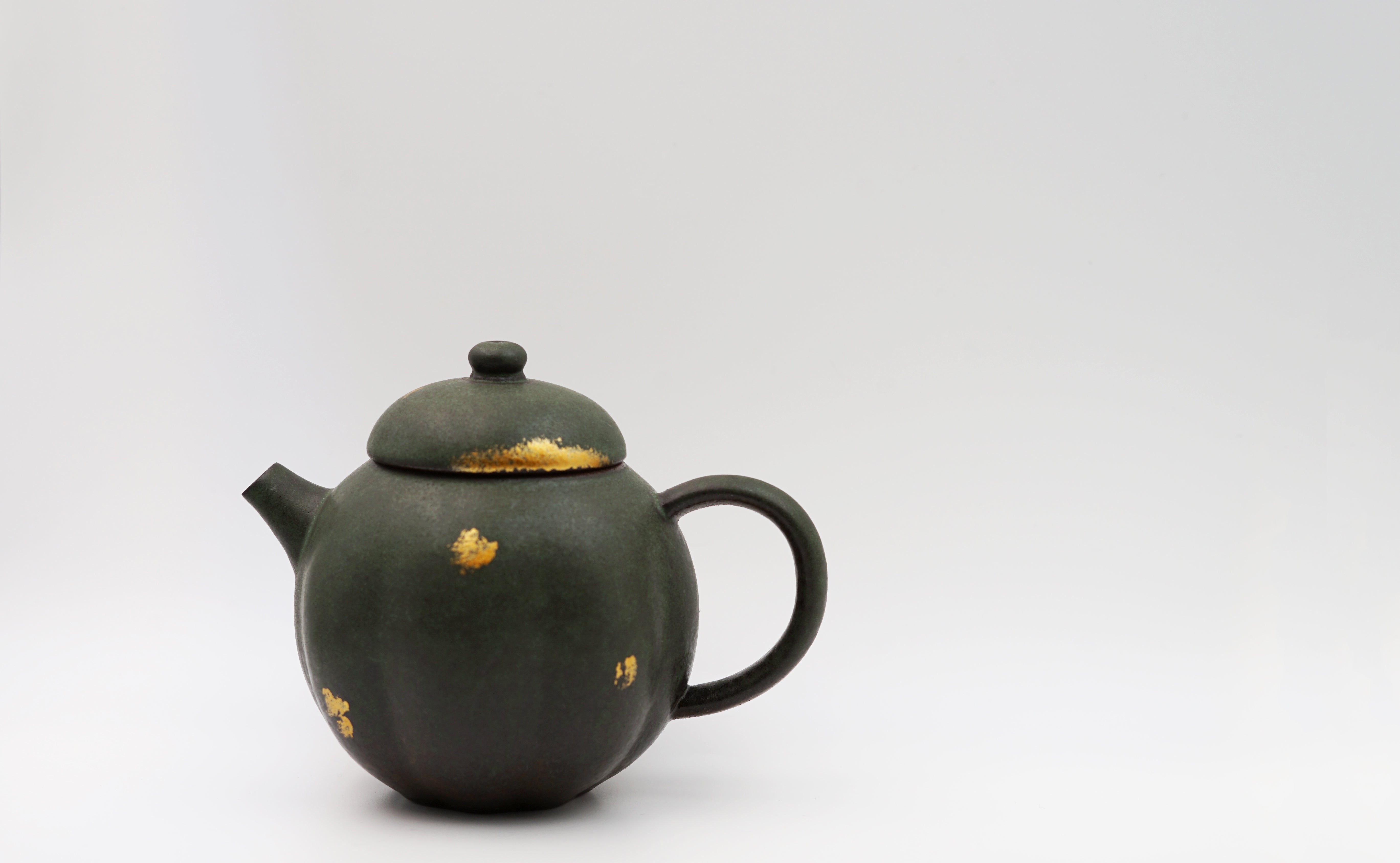 Handcrafted Rock Mud Pumpkin Shape Teapot