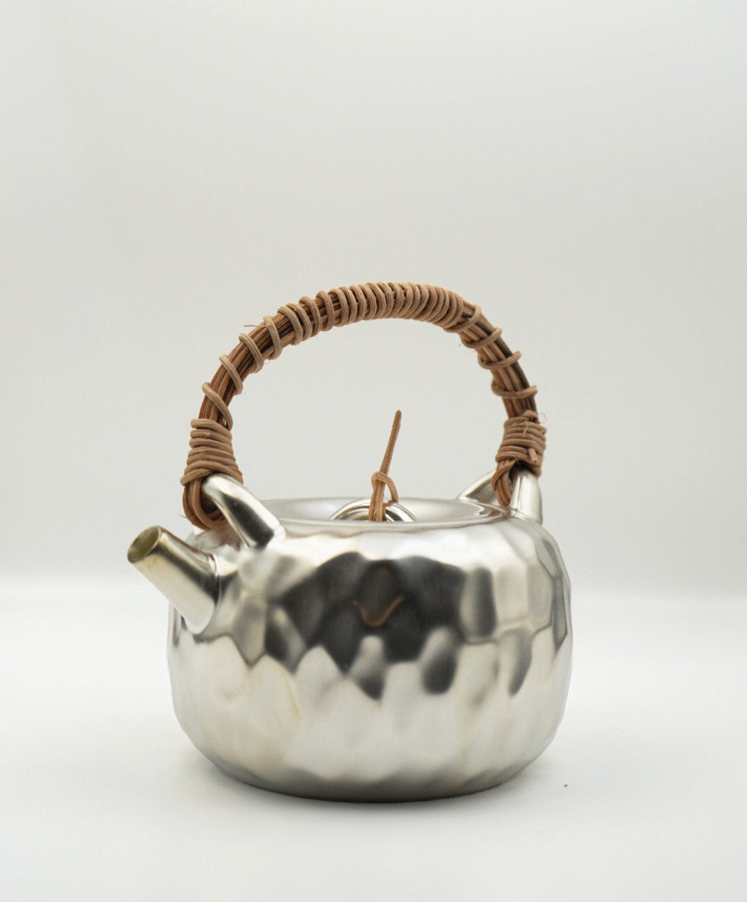 Handcrafted Hammered Silver-Plated Teapot