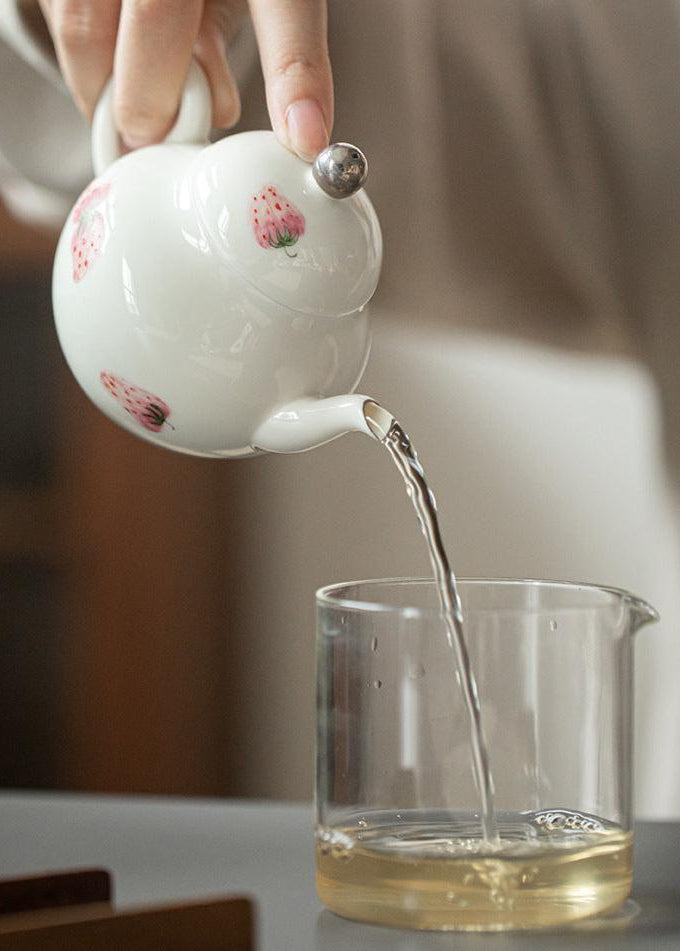 Strawberry Porcelain Teapot